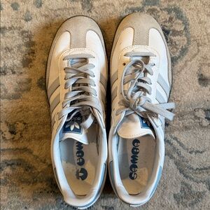 Adidas Samba White and Gray Shoes